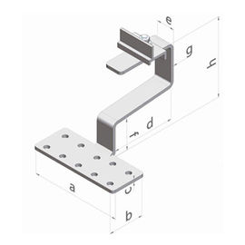 One For All Unique Clamps Customized Solar Roof Hooks and Hanger Bolts Suitable For The Framed Modules