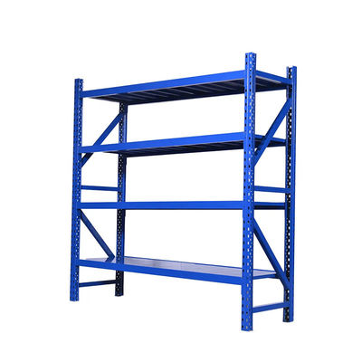 Bom preço Prateleiras industriais personalizadas de 4 níveis Prateleiras de armazenamento pesadas para organização on-line